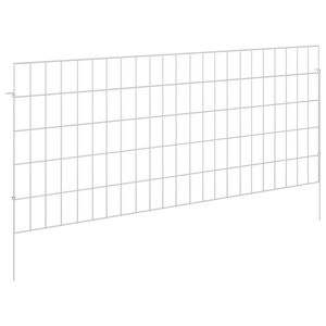 vidaXL Gard de grădină cu țevi de sprijin 12 pcs 115 x 50 cm Mesh