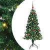 vidaXL Pom de Crăciun Artificial pentru Colț Verde 150 cm PVC și Metal
