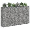 vidaXL Pat ridicat din gabion 3 pcs Argintiu 250 x 50 x 150 cm