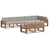 vidaXL Set de canapele de exterior 8 buc. Natural și gri deschis