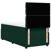 vidaXL Pat box spring cu saltea, verde &icirc;nchis, 90x200 cm, catifea