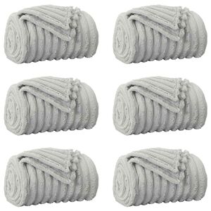 vidaXL Pături de aruncat 6 buc. Gri 150 x 130 cm 2.85 kg Molton