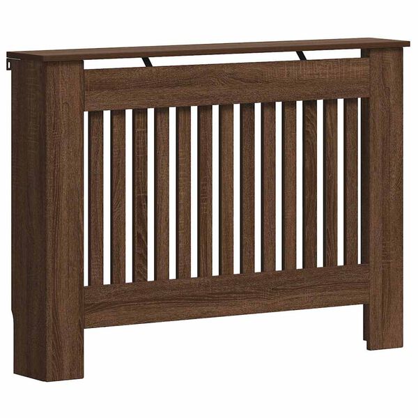 vidaXL Capac pentru radiator Stejar închis 112 x 19 x 81,5 cm