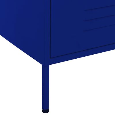 vidaXL Comodă cu sertare, bleumarin, 80x35x101,5 cm, oțel