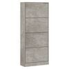 vidaXL Pantofar, gri beton, 63x24x147 cm, lemn compozit
