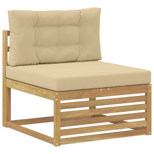 vidaXL Canapea Medie pentru Exterior Lemn Solid de Acacia Alb