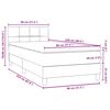 vidaXL Pat box spring cu saltea, roz, 80x220 cm, catifea