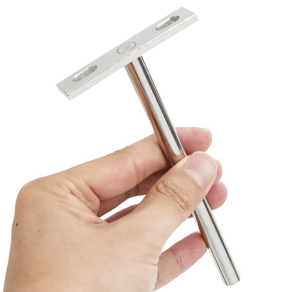 vidaXL Suporturi pentru rafturi plutitoare 12buc Oțel carbon invizibil