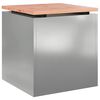 vidaXL Bancă de grădină Argintiu 40 x 40 x 43 cm Oțel galvanizat
