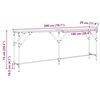 vidaXL Masă de consolă stejar artizanal 200 x 29 x 75 cm