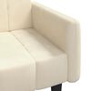 vidaXL Canapea extensibilă cu 2 locuri, crem, catifea