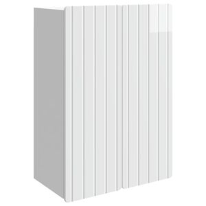 vidaXL Dulap montat pe perete Alb foarte lucios 66 x 34,5 x 92 cm