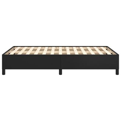 vidaXL Cadru de pat, negru, 120x190 cm, piele ecologică