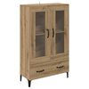 vidaXL Bufet Stejar Artizanal 70 x 31 x 115 cm Lemn Ingineresc și Fier