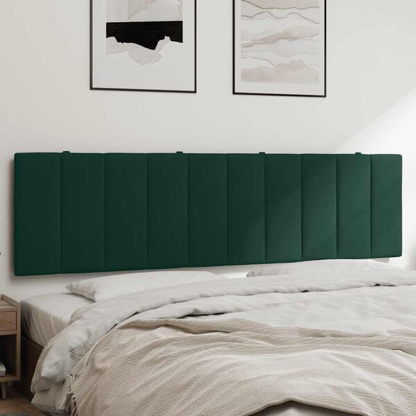 vidaXL Pernă tăblie de pat, Hanko, verde, 180 cm, catifea