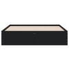 vidaXL Cadru de pat cu sertare, negru, 140x190 cm, lemn prelucrat