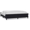 vidaXL Pat box spring cu saltea, negru, 200x220 cm, catifea
