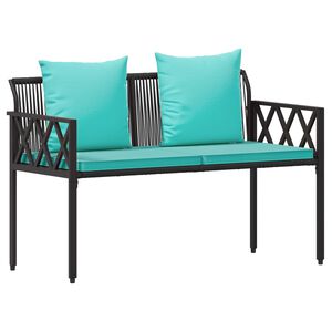 vidaXL Bănci pentru exterior 2 -Seater 116 x 56 x 75 cm poliratan