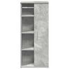 vidaXL Dulap de baie cu suport role, gri beton, 39x22x90 cm