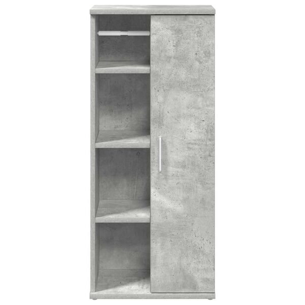 vidaXL Dulap de baie cu suport role, gri beton, 39x22x90 cm