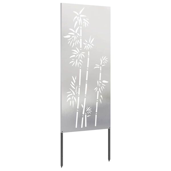 vidaXL Ecran de intimitate pentru grădină Floral Argintiu 50 x 140 cm