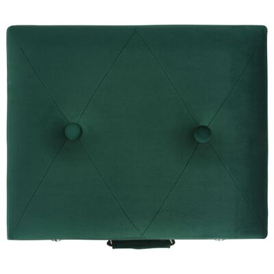 vidaXL Taburet de depozitare, verde, 40 cm, catifea