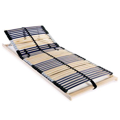 vidaXL Bază pat cu șipci, 42 șipci, 7 zone, 90 x 200 cm