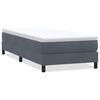 vidaXL Pat cu arcuri fără saltea Gri &icirc;nchis 100x210 cm catifea