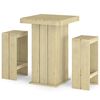 vidaXL Set mobilier de bar de grădină, 3 piese, lemn de pin tratat