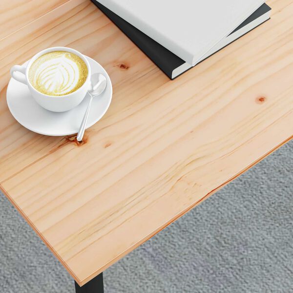 vidaXL Masă de cafea natural 80 x 80 x 45 cm Lemn de pin masiv