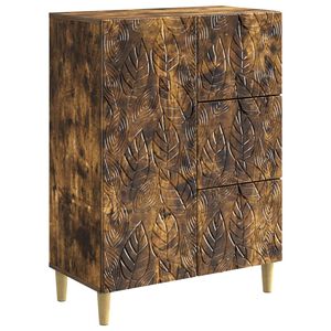 vidaXL Bufet Stejar fumuriu 66 x 34,5 x 90 cm Lemn prelucrat