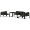 vidaXL Set mobilier de grădină cu perne, 7 piese, antracit, aluminiu
