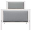 vidaXL Cadru de pat cu headboard Gri deschis 75 x 190 cm țesătură