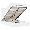vidaXL Cadru de pat otoman cu saltea alb 120x190 cm piele artificială