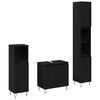vidaXL Set de mobilier pentru baie 3 pcs Stejar Negru 30 x 30 x 190 cm