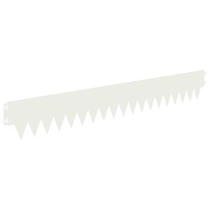 vidaXL Margine pentru gazon 10 buc. 103 x 15 cm Oțel Alb