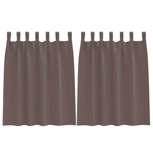 vidaXL Perdele Opaque cu Inel 2 buc. Maro &icirc;nchis 140 x 140 cm