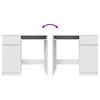 vidaXL Birou alb 86x49x76 cm lemn prelucrat