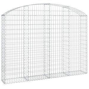 vidaXL Coș gabion arcuit 200x30x140/160 cm fier galvanizat
