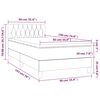 vidaXL Pat box spring cu saltea, albastru &icirc;nchis, 90x190 cm, catifea