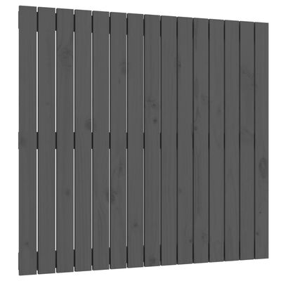 vidaXL Tăblie de pat pentru perete, gri, 95,5x3x90 cm, lemn masiv pin