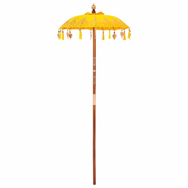 vidaXL Parasol Balinez Galben 95 x 95 x 260 cm