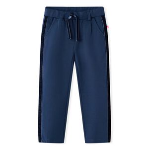 Pantaloni pentru copii cu ornamente negre, bleumarin, 104