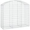 vidaXL Coș gabion arcuit, 150x50x120/140 cm, fier galvanizat