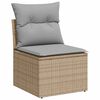 vidaXL Set de canapele pentru grădină cu pernă 10 pcs Bej Rattan poli