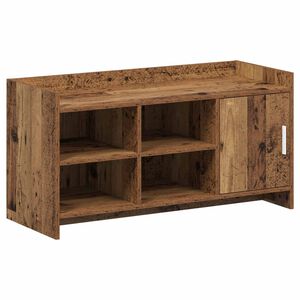 vidaXL Dulap pentru pantofi cu ușă Lemn vechi 100 x 39,5 x 51 cm