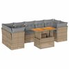 vidaXL Set canapele de grădină, 8 piese, cu perne, bej, poliratan