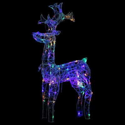 vidaXL Decorațiune de Crăciun ren, 90 leduri, 60x16x100 cm, acril