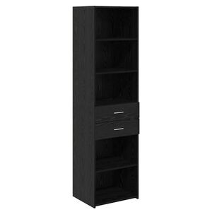 vidaXL Bufet Stejar Negru 50 x 42,5 x 185 cm Lemn prelucrat