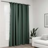 vidaXL Draperie opacă, aspect de in, verde, 290 x 245 cm, cu c&acirc;rlige